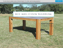 Tablet Screenshot of blueskiescustomwoodwork.com